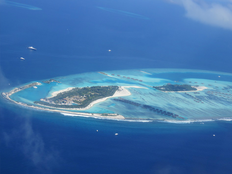 Les Maldives vues du ciel