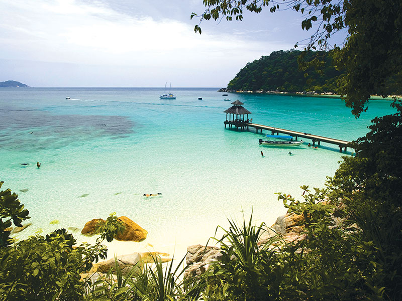 Plage de l'une des îles Perhentian