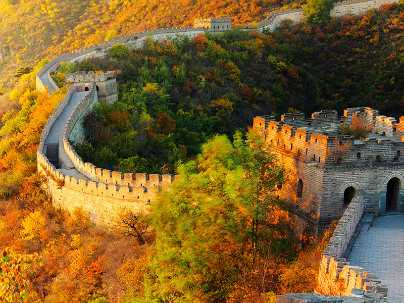 Grande muraille de Chine à l'automne